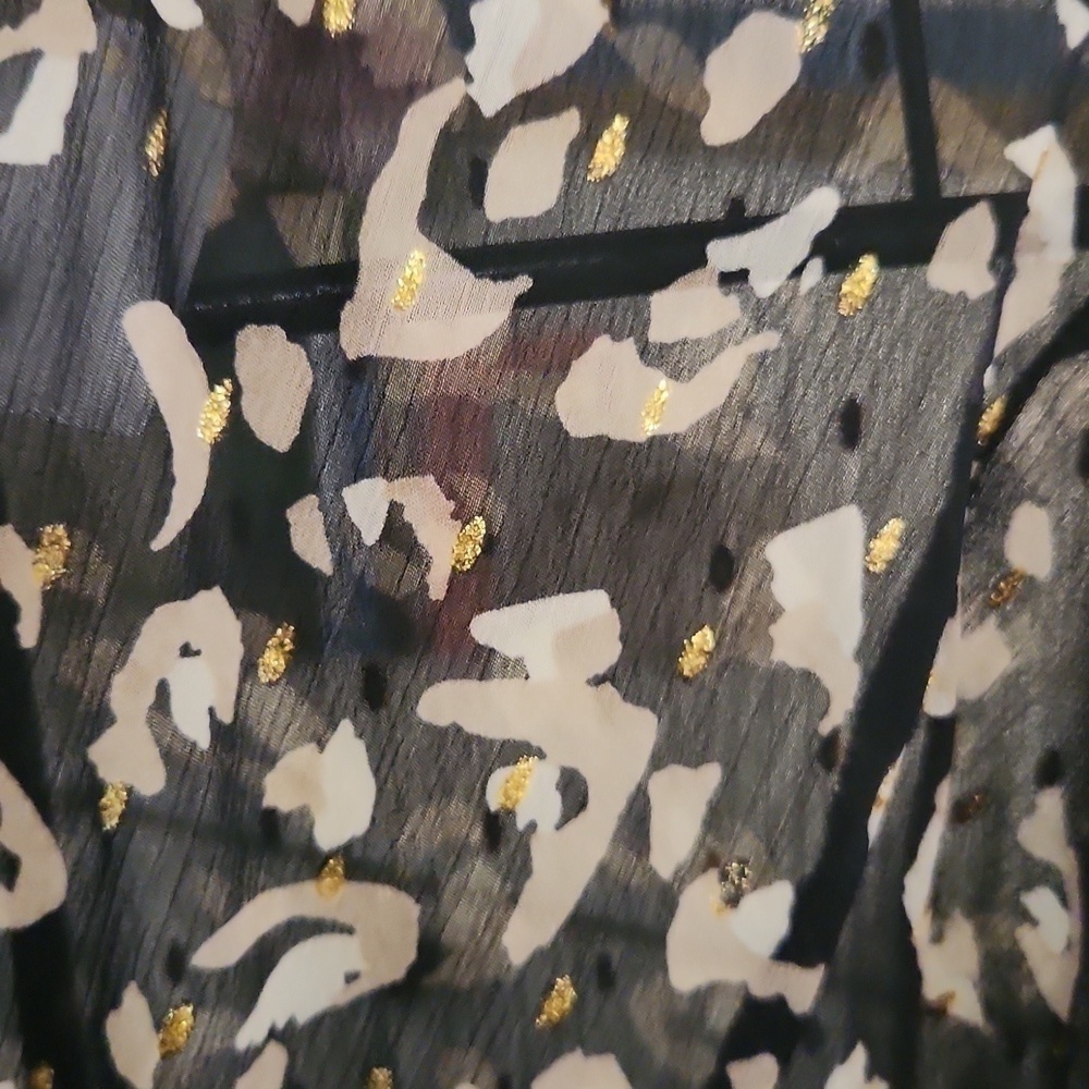 Leopard print long line kimono Ruffle Hem Modest Elegant Sophisticated Party XL - Picture 9 of 13